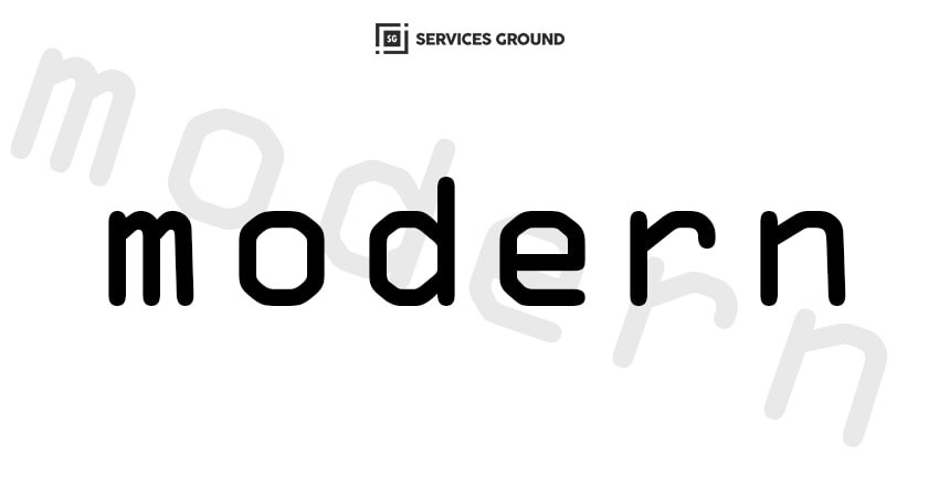 modern font