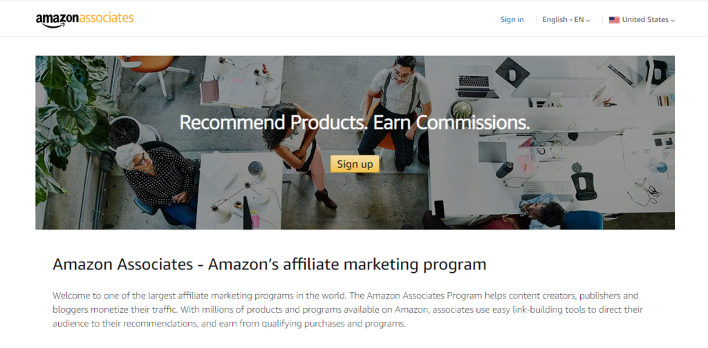 Amazon best affiliate marketing websites