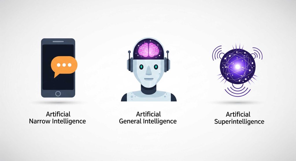 Illustration representing artificial intelligence concepts and evolution in 2025